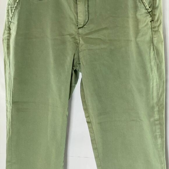 CHINO By ANTHROPOLOGIE Women's Green Mid-Rise Slim-Fit Ankle Chino Pant SZ 31 - Picture 6 of 15